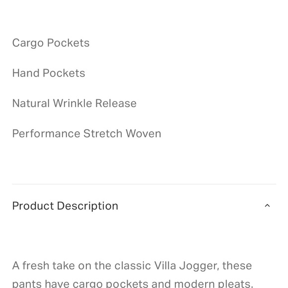 Vuori Villa Cargo Joggers - side pockets for hands and lower side cargo pockets - Picture 4 of 16